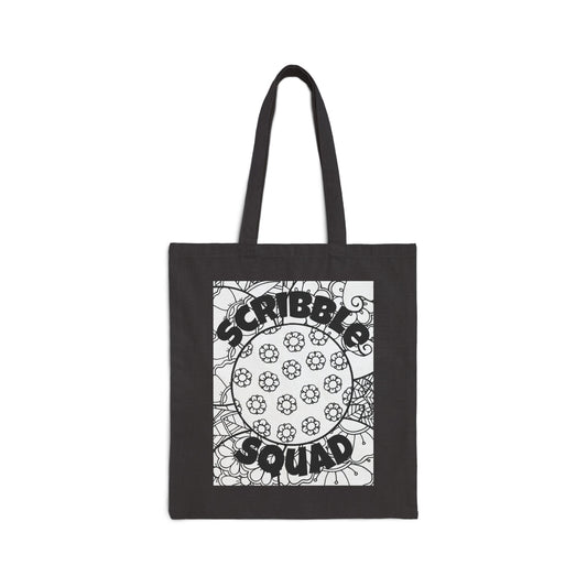 Scribble Squad Tote Bag, Funny Gift, Eco-Friendly Bag, Art Supplies, Minimalist Tote, Perfect for Artists