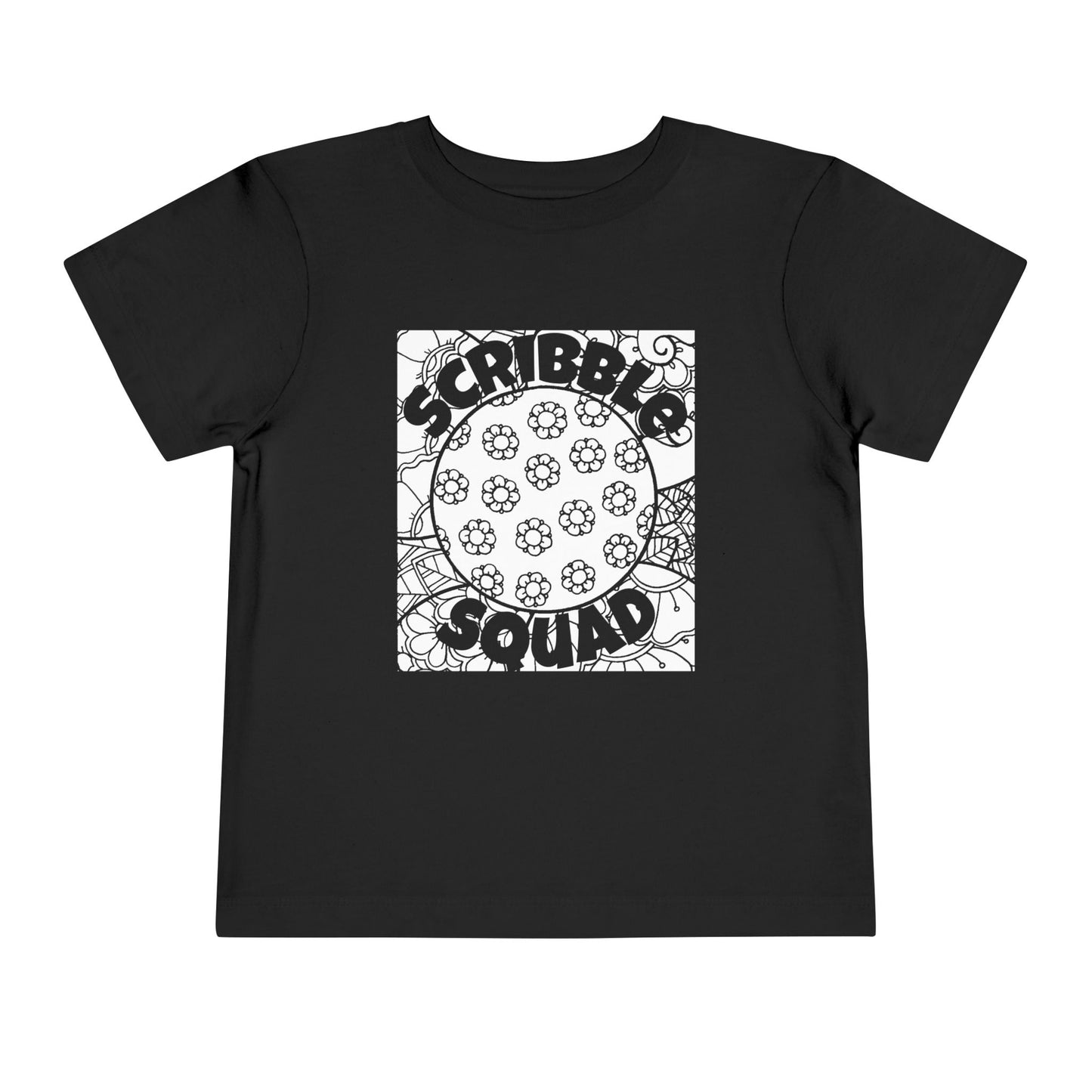 Scribble Squad Toddler Tee, Kids Creative Shirt, Playful Short Sleeve Tee, DIY Coloring Shirt, Fun Toddler Fashion, Birthday Gift for Kids