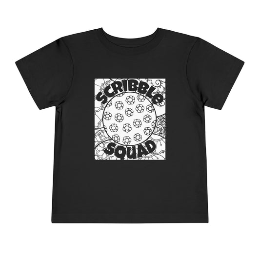 Scribble Squad Toddler Tee, Kids Creative Shirt, Playful Short Sleeve Tee, DIY Coloring Shirt, Fun Toddler Fashion, Birthday Gift for Kids