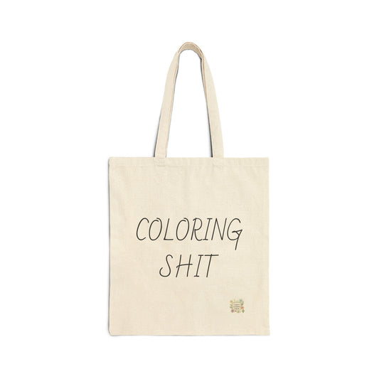 Coloring Shit Tote Bag, Funny Gift, Eco-Friendly Bag, Art Supplies, Minimalist Tote, Perfect for Artists