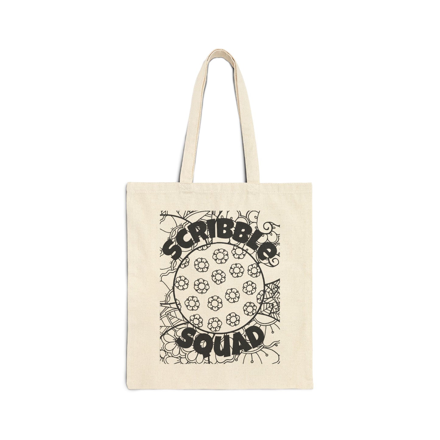 Scribble Squad Tote Bag, Funny Gift, Eco-Friendly Bag, Art Supplies, Minimalist Tote, Perfect for Artists